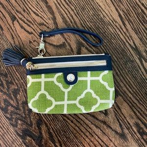 Green and Blue Spartina Wallet/ wristlet